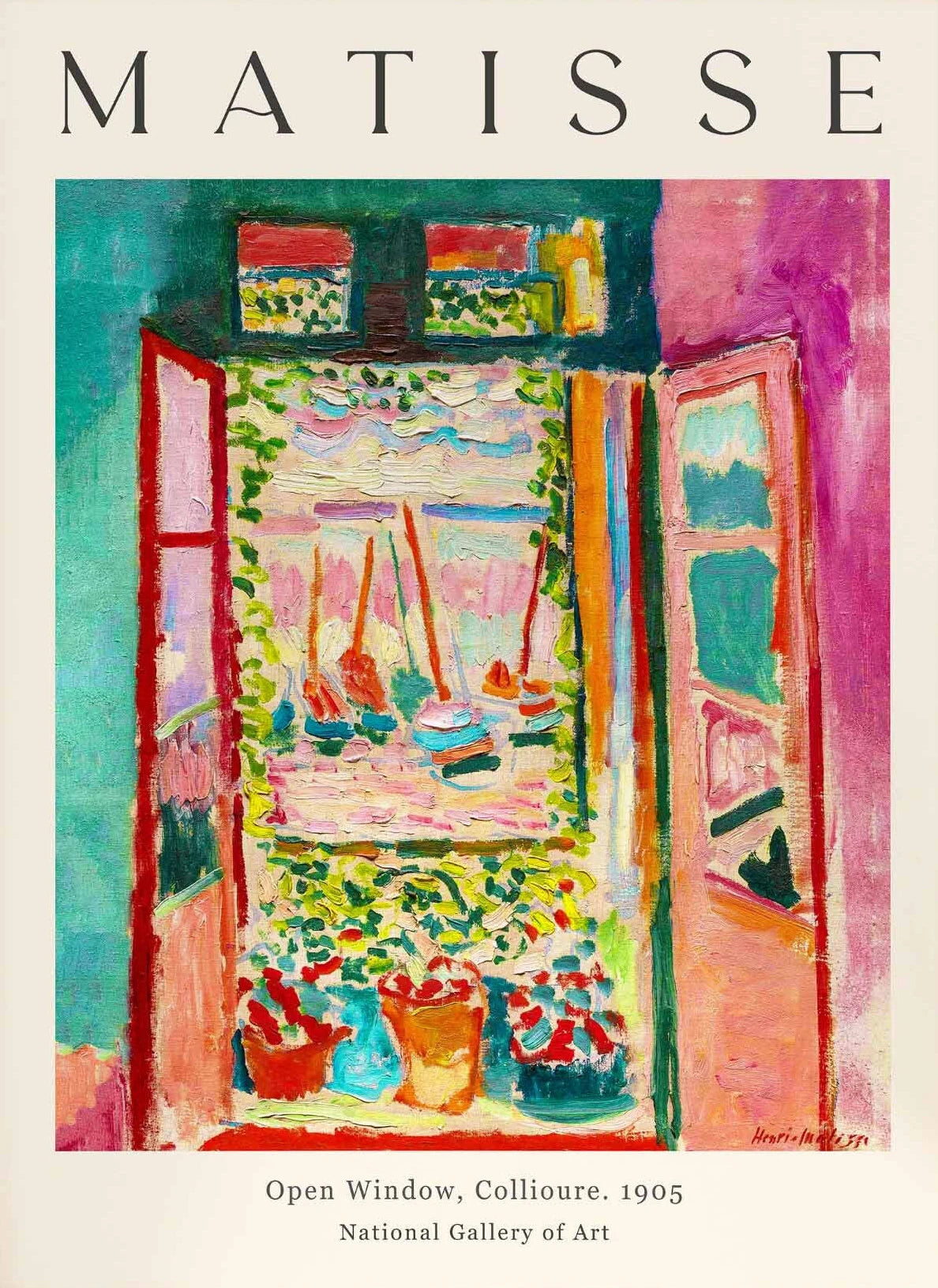 Vintage Mid-Century Matisse Landscape Canvas